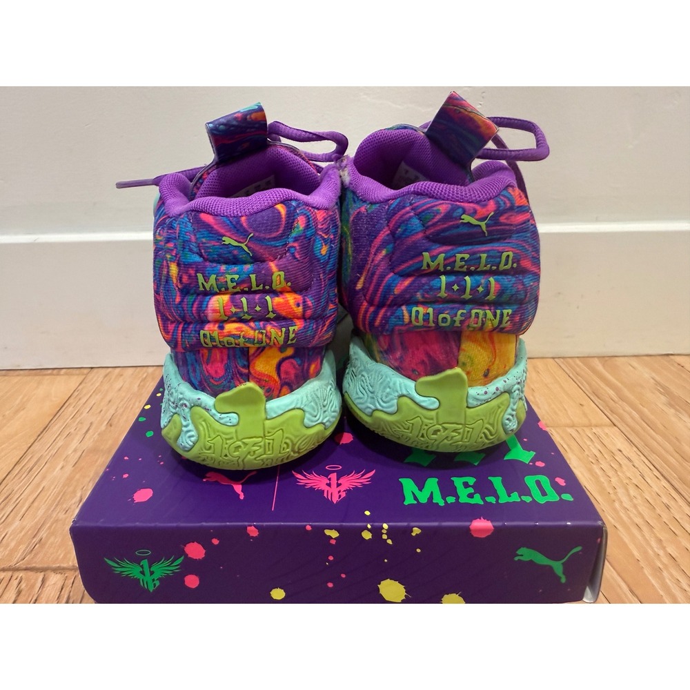 PUMA Boys MB.03 Be You Basketball Shoes Psychedelic Neon Rare Size 5Y - Picture 5 of 9